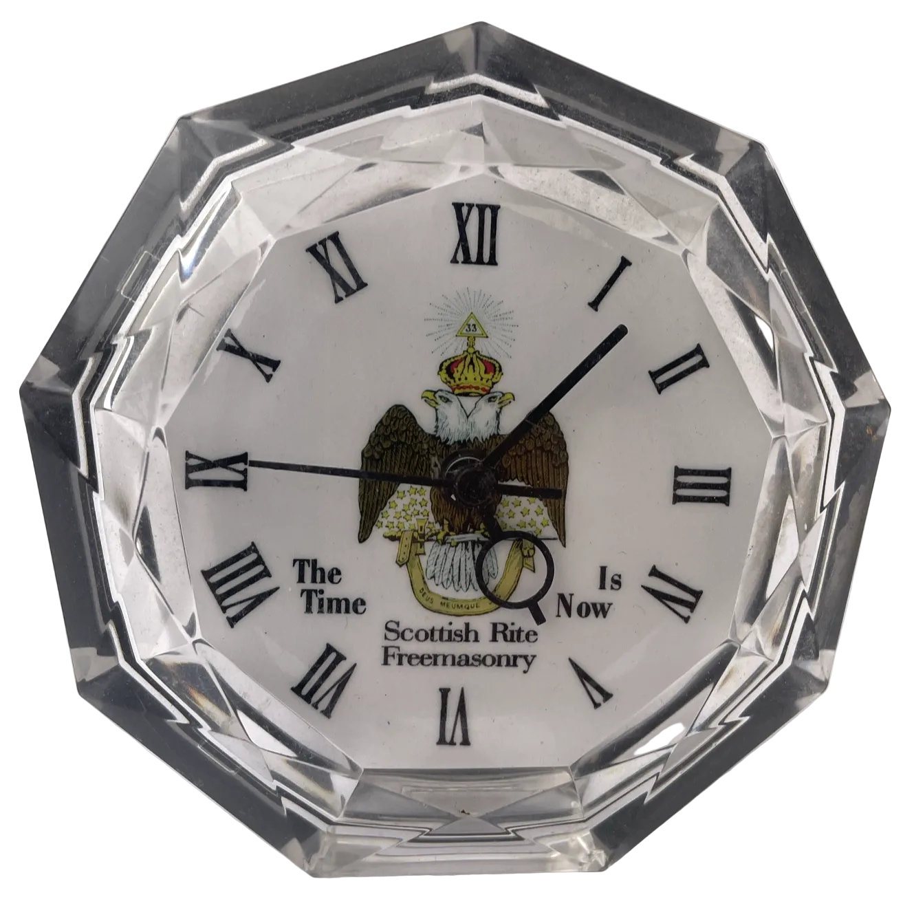 " The Time is Now " Scottish Rite Freemasonry Masonic Clock•33rd Degree Mason
