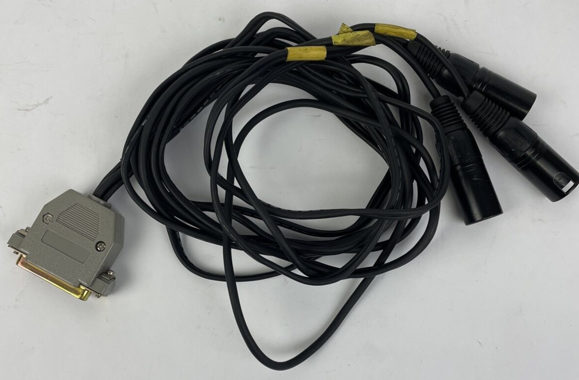 DB25 Male to 3 x 3-Pin XLR Male 3 Channel Analog Audio Snake Cable - 5.5 feet