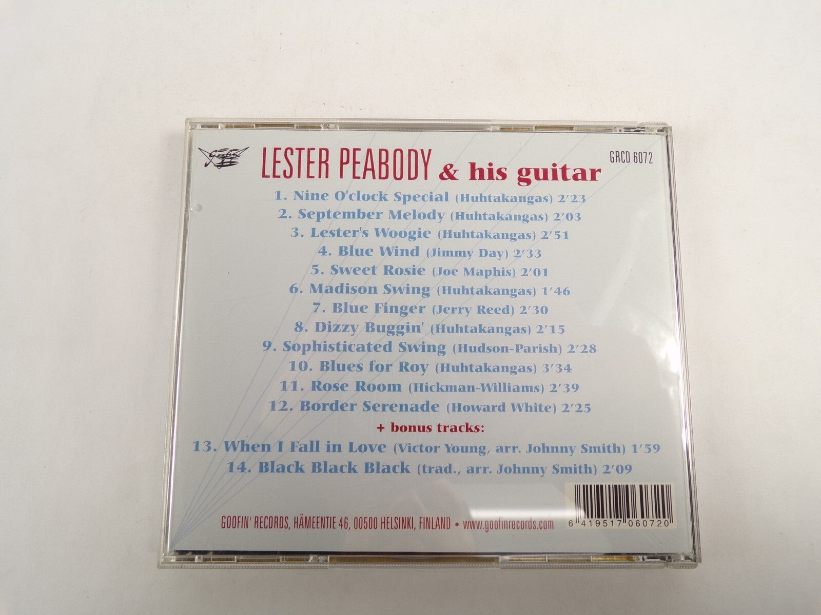 Lester Peabody Focus On Guitars Nine O Clock Special Blue Wind Sweet Rosie CD#52