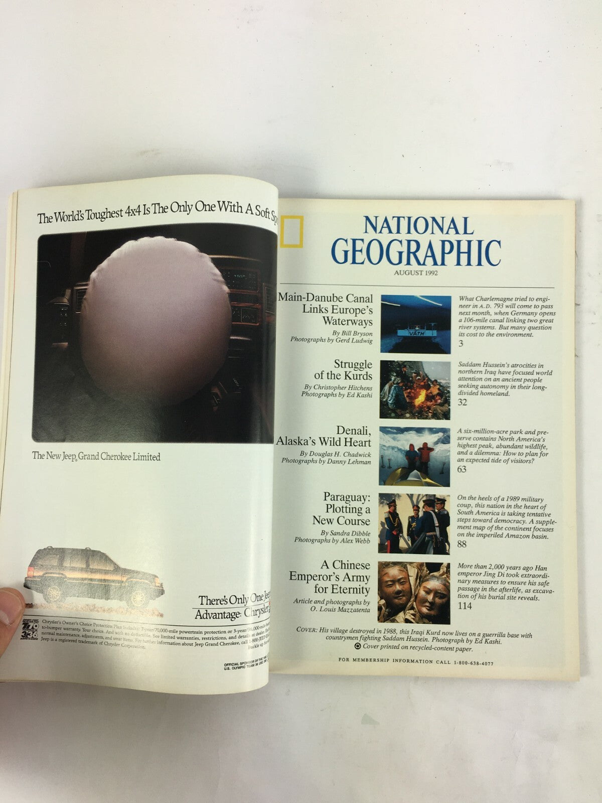 August 1992 National Geographic Magazine Struggle of the Kurds Main-Danube Canal