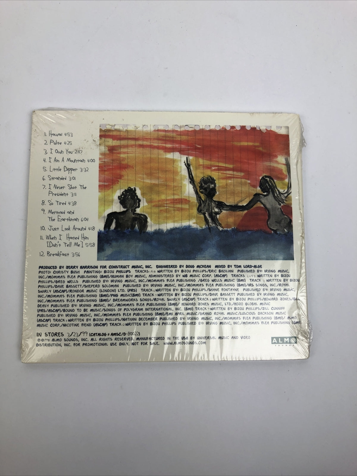 I'D RATHER EAT GLASS by BIJOU PHILLIPS - Rare Collectible Promo 12 tracks CD #9