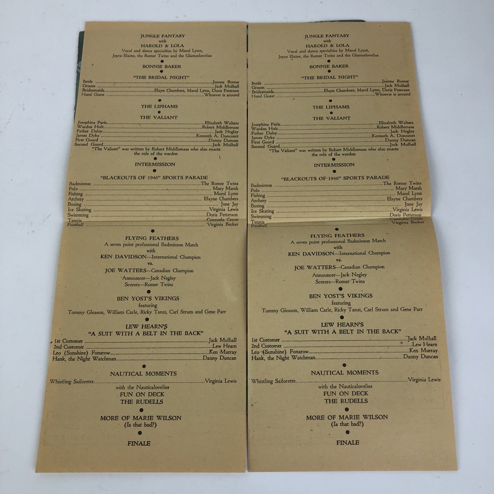 Rare Ken Murray's Blackouts Theatre Program 5th year 7th Ed. 1946 El Capitan ++