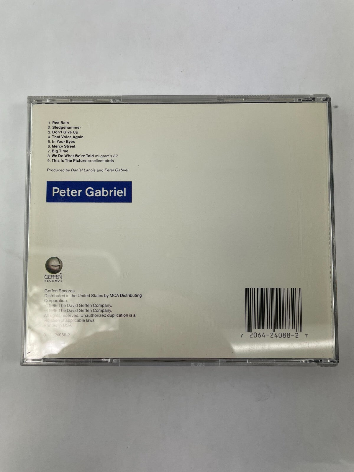 So Peter Gabriel Red Rain Don't Give Up That Voice Again In Your Eyes Big CD#73