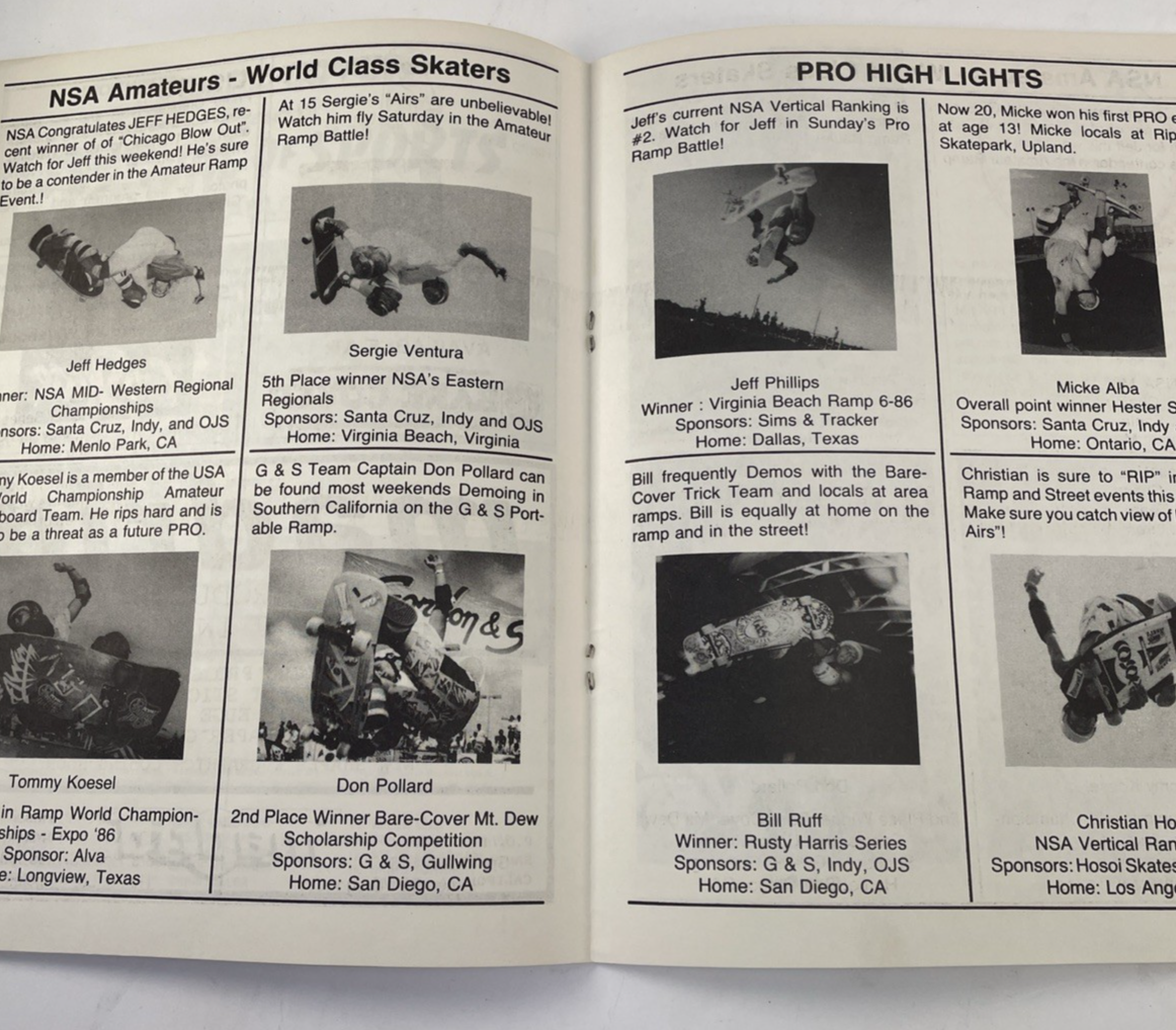 Bare Cover " Festival of Sports " NSA Skateboarding Skateboard Contest Program