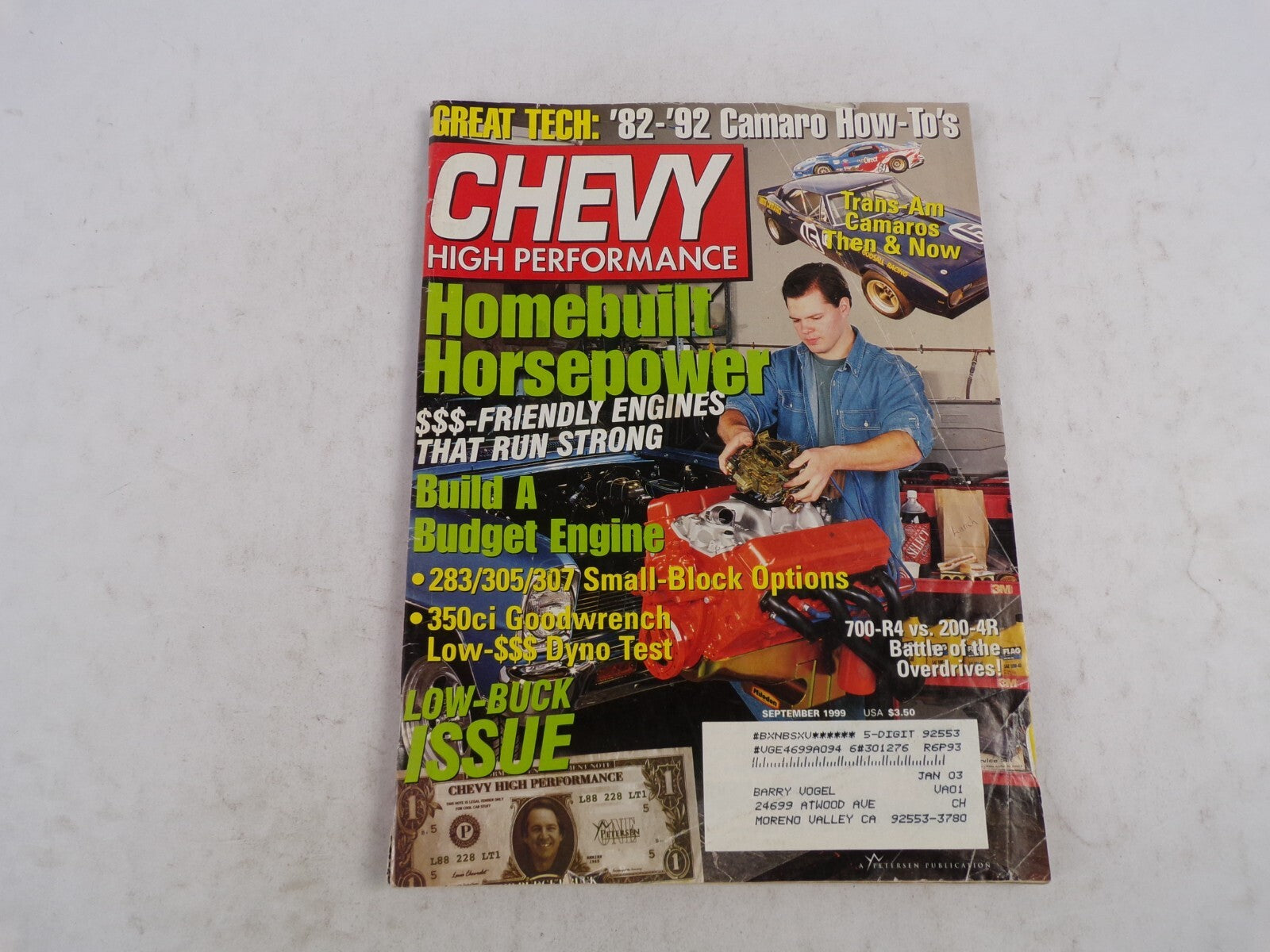 September 1999 Chevy High Performance Homebuilt Horsepower Friendly Engines That