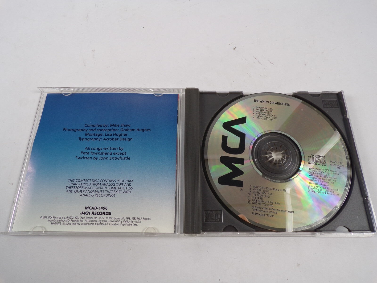 Who's Greatest Hits Substitute The Seeker Magic Bus My Generation My Wife CD#48