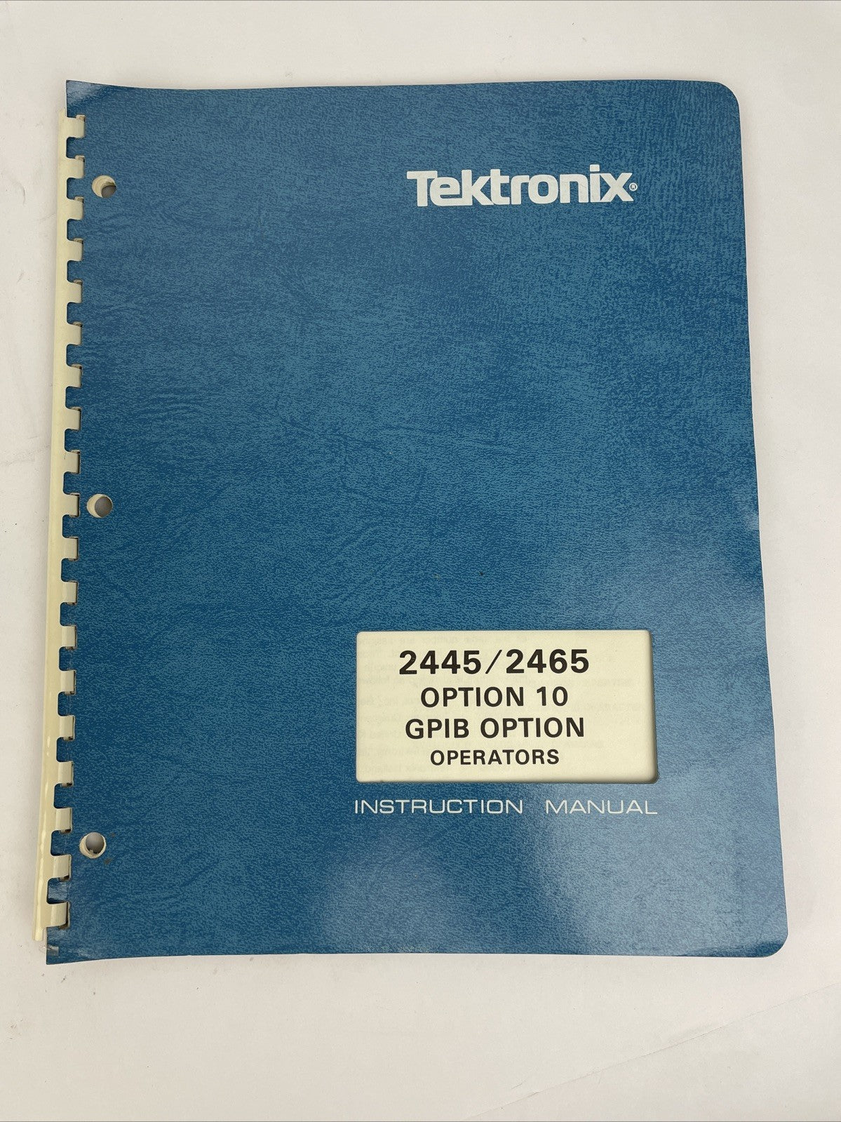 Tektronix 2445 / 2465 Option 10 GPIB Option Digital Multimeter Operators Manual