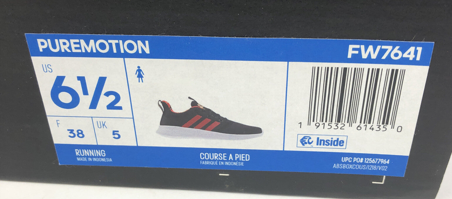 Adidas Womens Size 6.5 Puremotion Running Sneakers Shoes Black / Pink NWT / Box