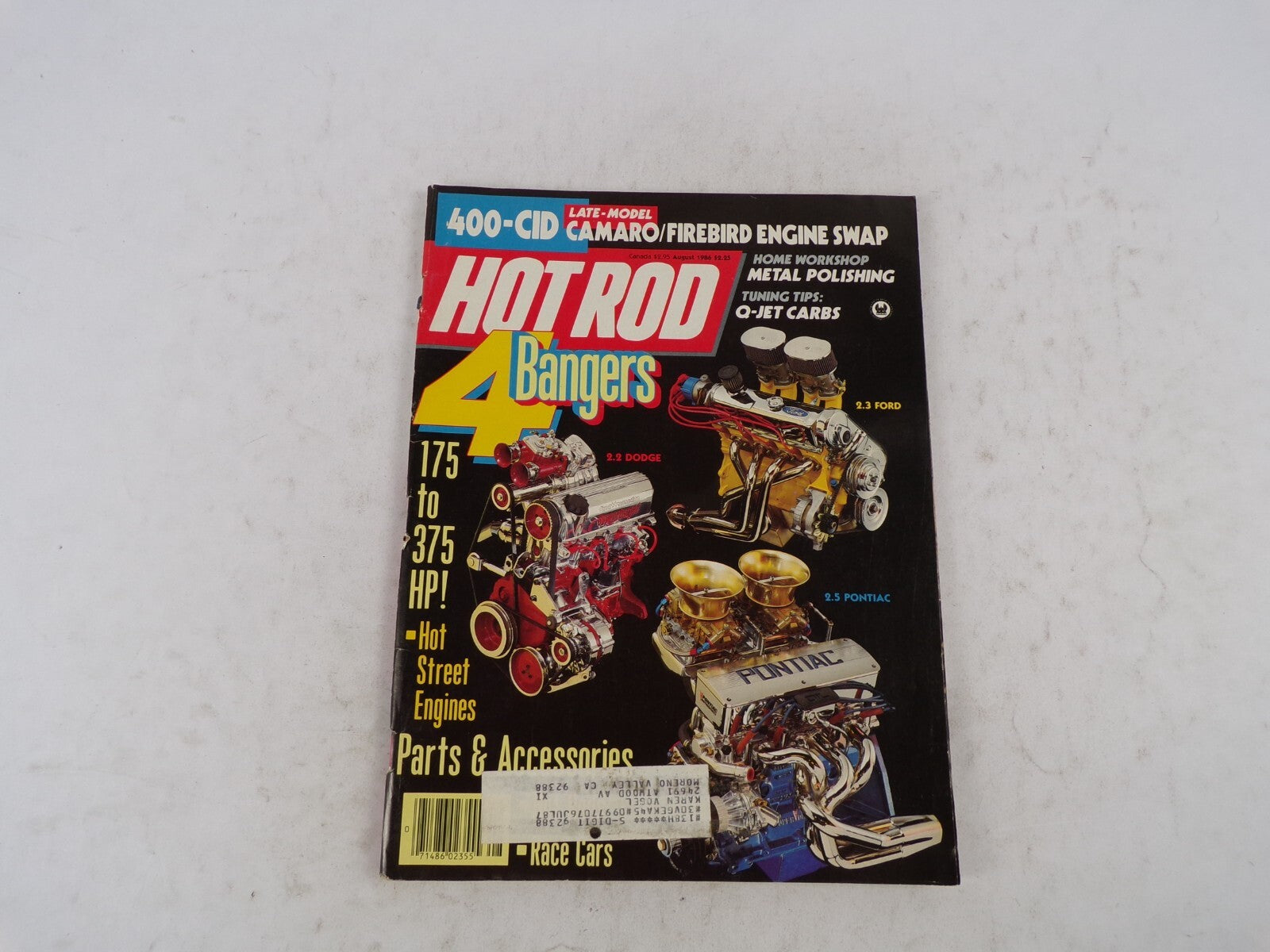 July 1987 Hot Rod Late-Model Camaro/Firebird Engine Swap Home Workshop Metal Pol