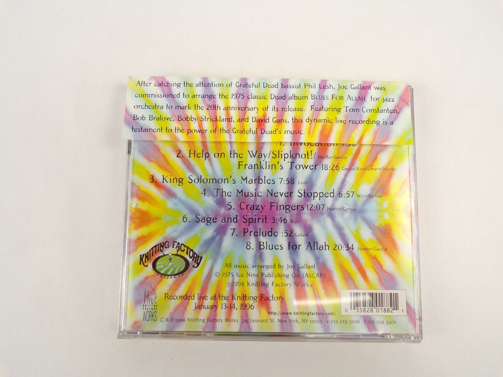 Joe Gallant Illuminati The Bluses For Allah Projec Help On The Way Slipkn CD#50