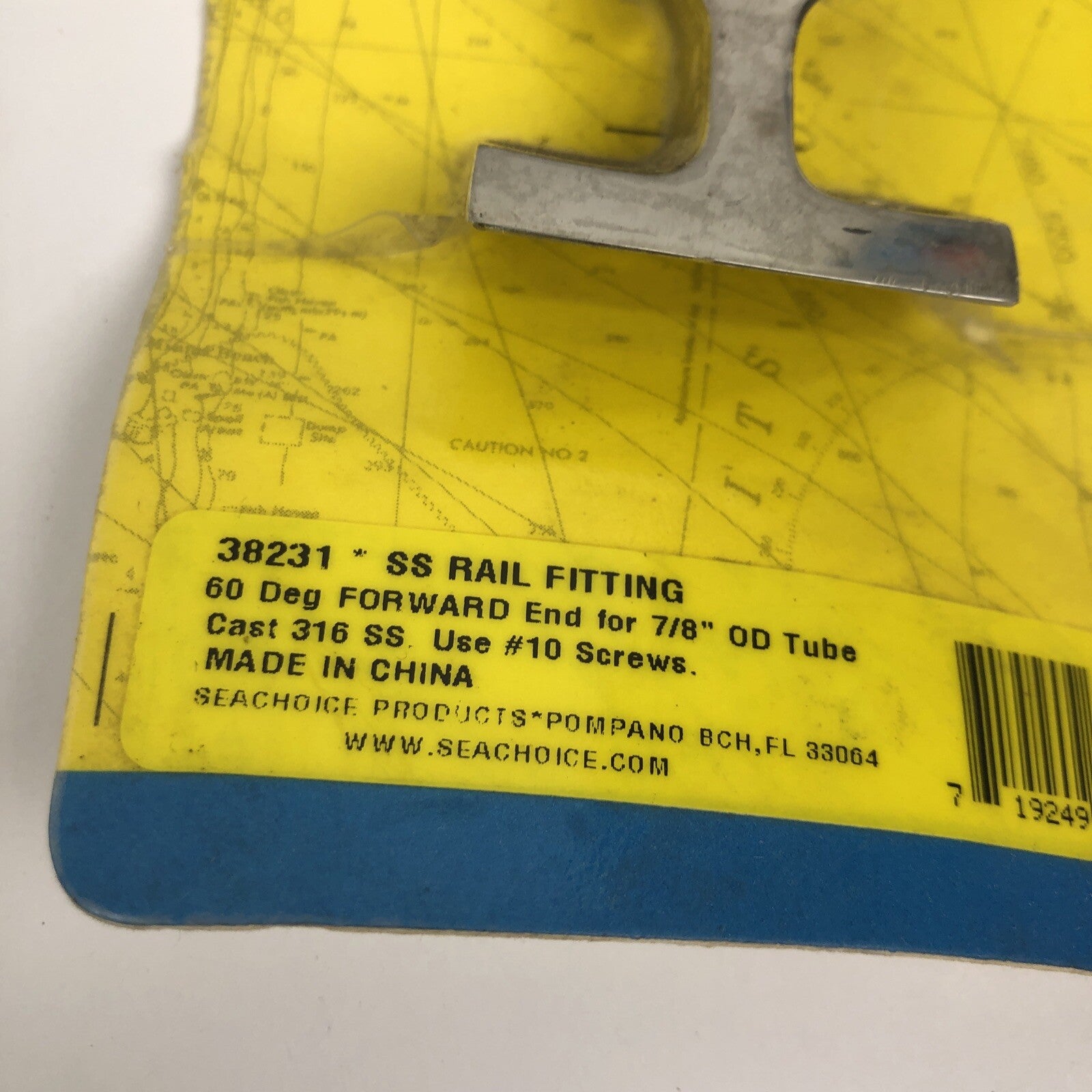 SeaChoice Marine Products 60DEG FWD RAIL FITTNG - 7/8 - SS NOS