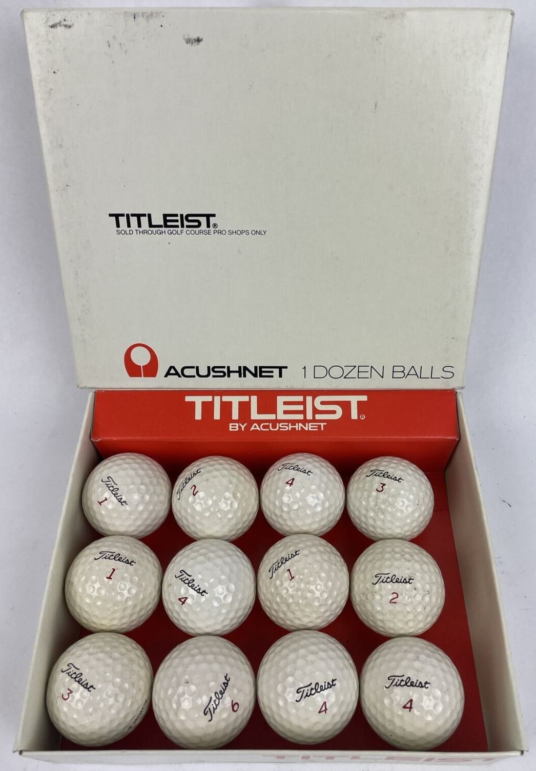 Titleist by Acushnet 1 Dozen Golf Balls Acushnet 12 x Balls W Original Box VNTG
