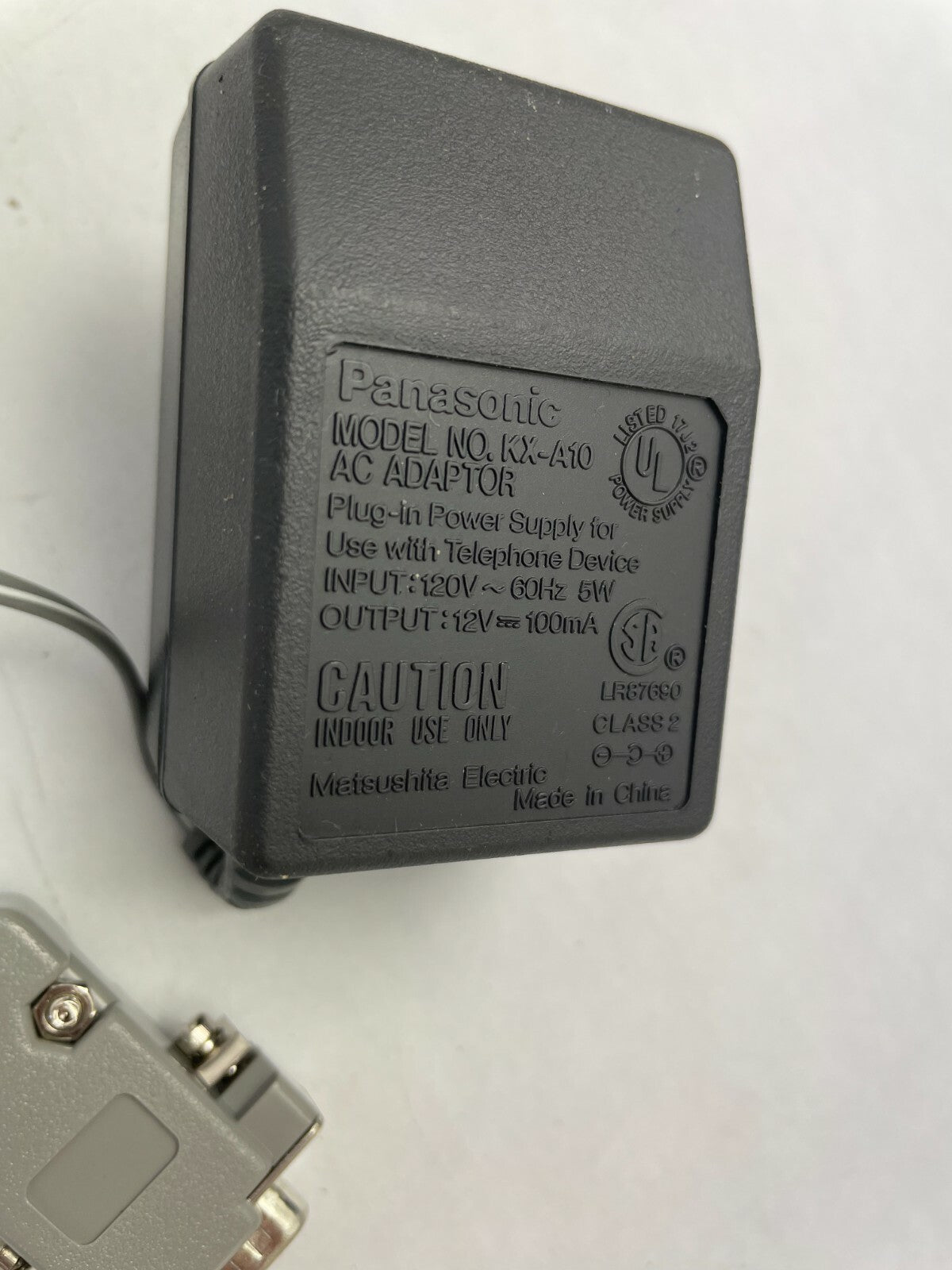 Genuine Panasonic KX-A10 Output 12 V 100 mA Power Supply Adapter A71
