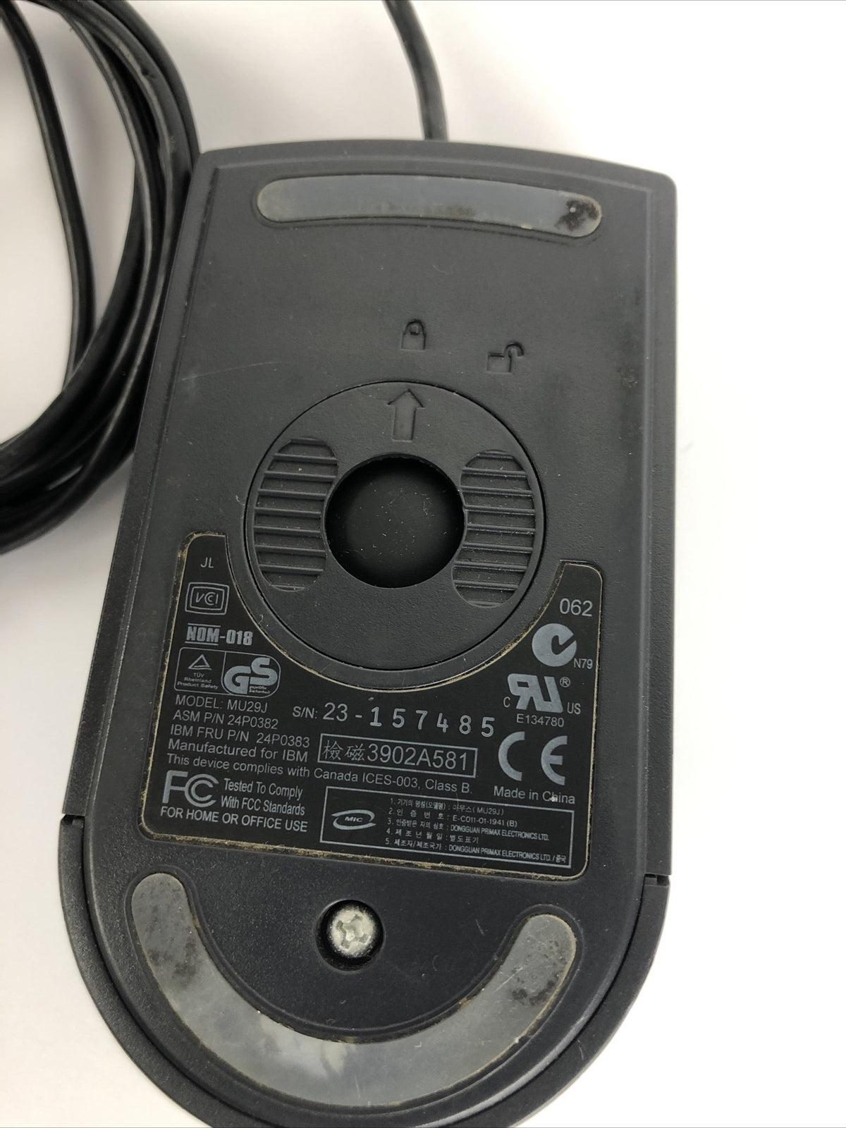 Retro vintage Genuine PS2 Ball Track Mouse MU29J 24P0383 24P0382
