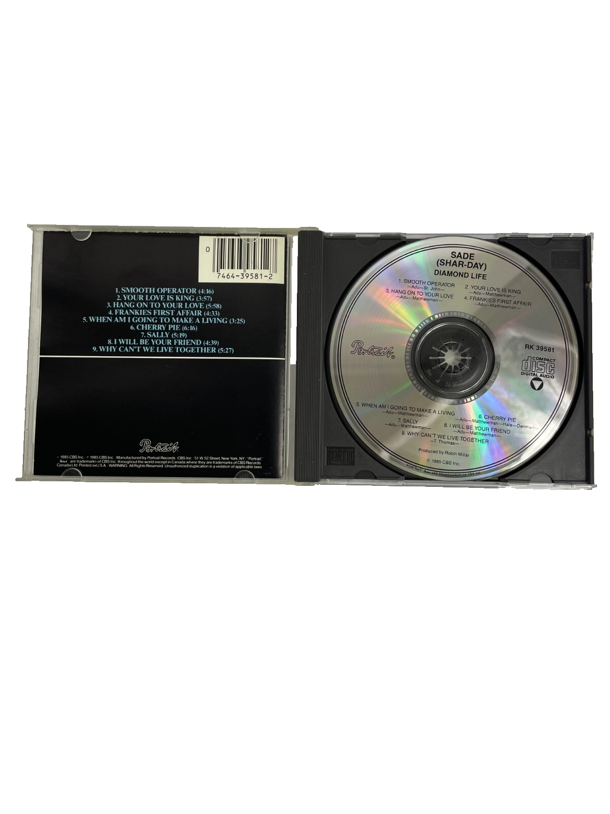 Sade – Diamond Life Smooth Operator Your Love Is King Cherry Pie Sally CD#29