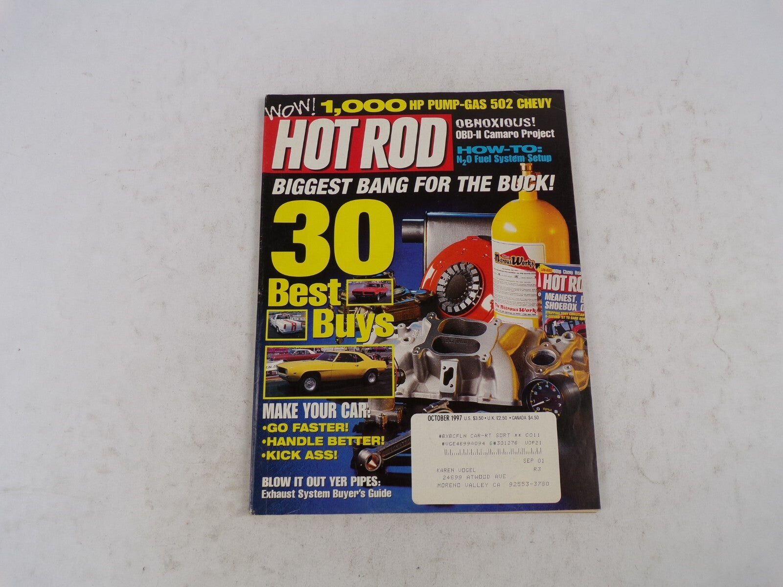 October 1997 Hot Rod Biggest Bang For The Buck! 30 Best Buys Wow! 1,000HP Pump