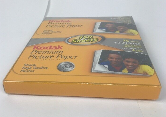 2 x Kodak Premium Picture Paper High Gloss 150 Sheets Ink Jet Printer Memories