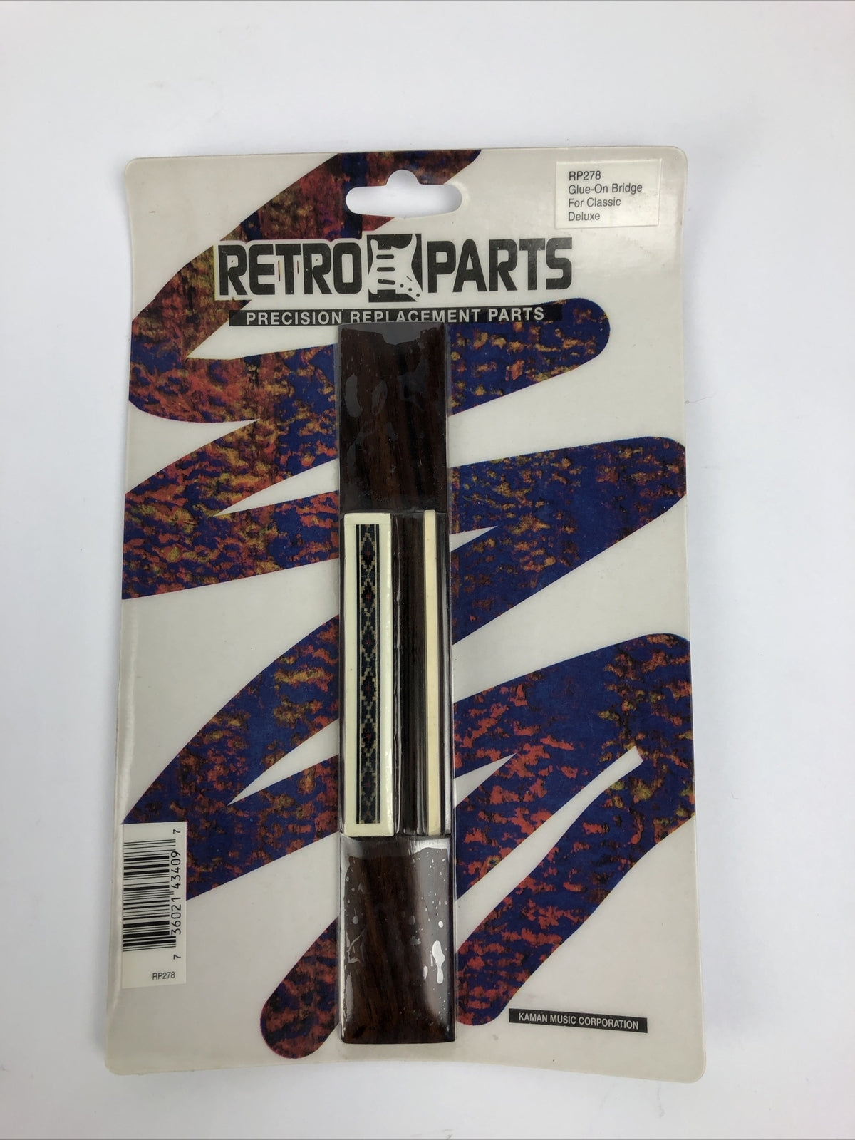 Retro Guitar Parts for classic deluxe Glue On bridge RP278 Kaman Music Corp