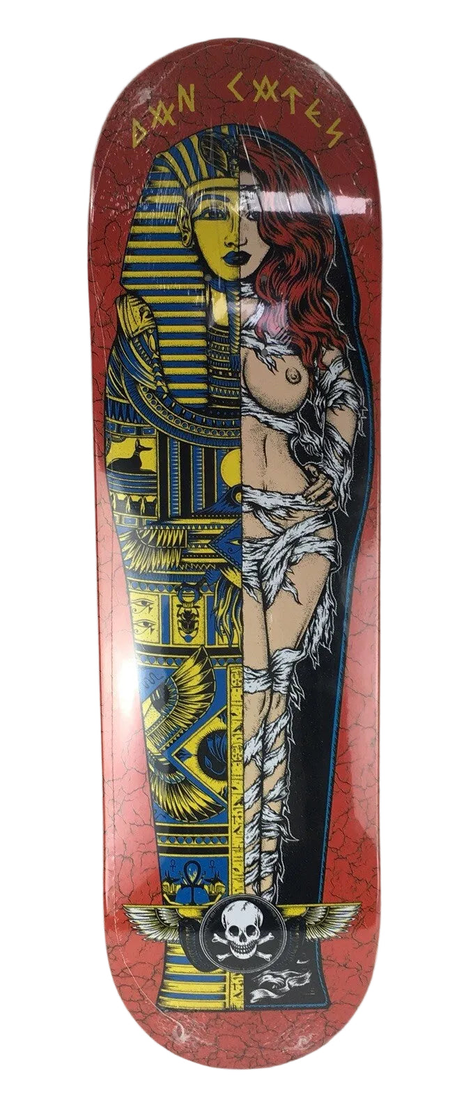 Death Skateboards Dan Cates Mummy Pro 8.375-inch skateboard deck with grip tape and free shipping.