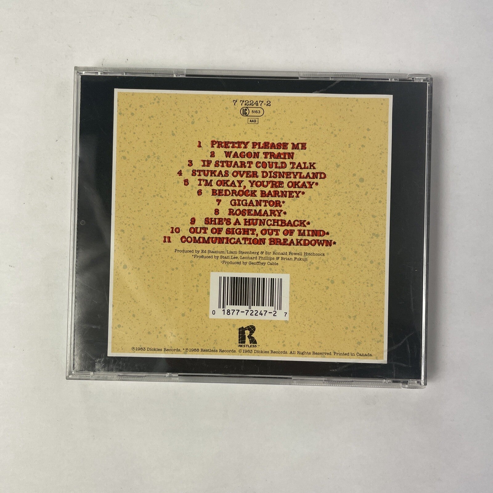The Dickies - Stuckas Over Disneyland CD #29