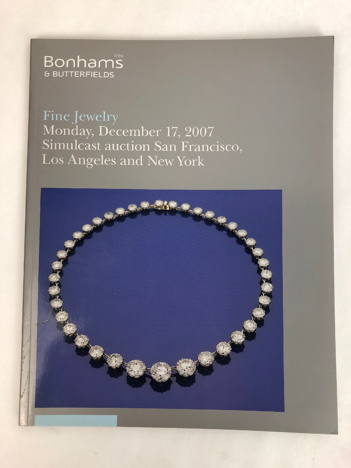 Rare Bonhams & Butterfield Fine Jewelry Auction Catalog December 2007