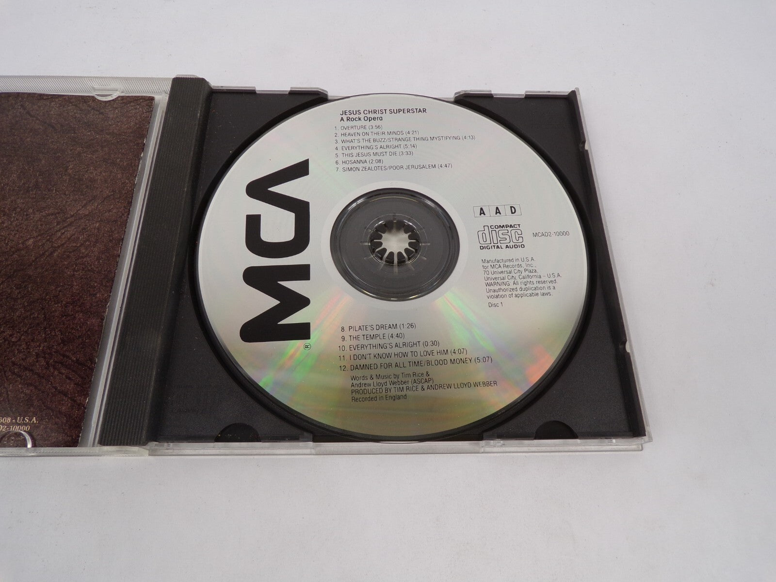 Jesus Christ Superstar Overture Heaven On Their Minds Hosanna The Temple CD#63