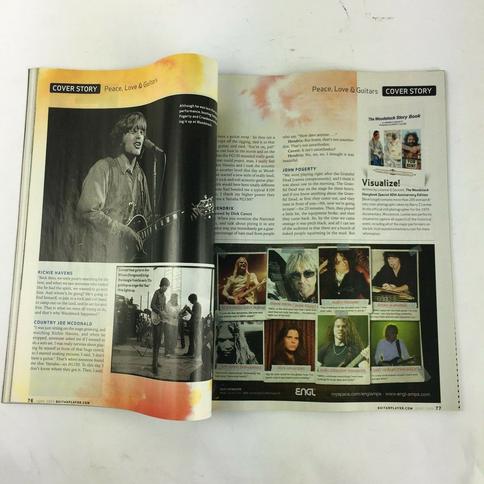January 2009 Guitar Player Magazine Bob Weir Tom Morello Nico Vega David Gilmour