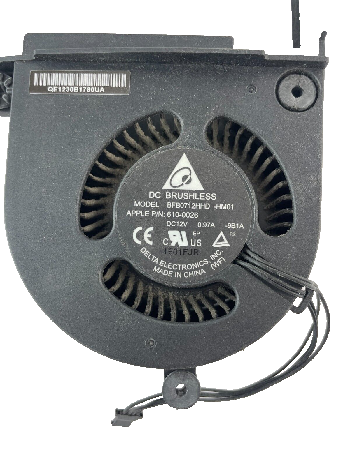 DC Brushless Apple P/N 610-0026 Model BFB0712HHD DC12V - Wire CPU Cooling Fan