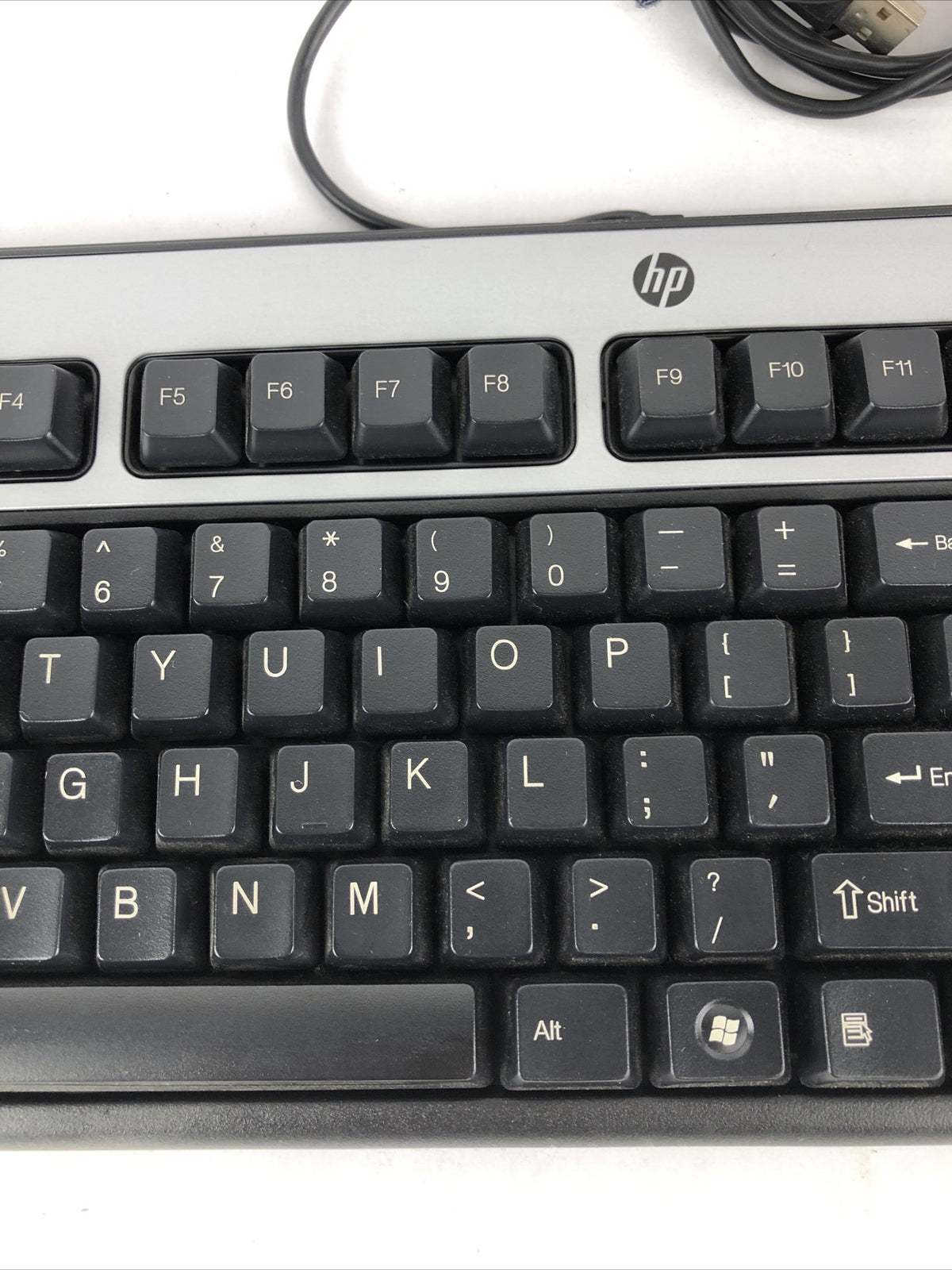 Clicky Keyboard HP KU-0316 Black/Silver USB Wired Tactical Feel - Free shipping