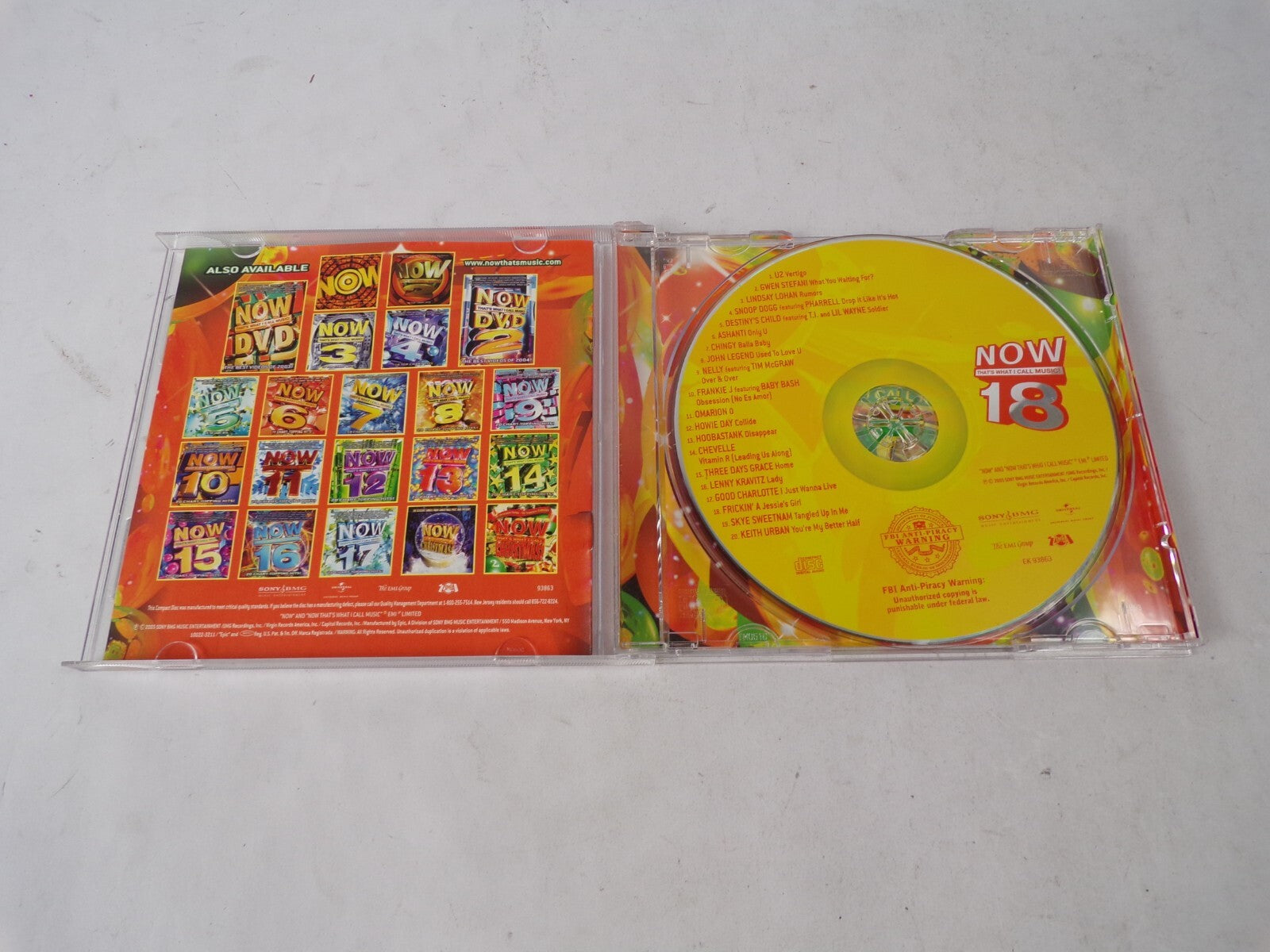 Now 18 That's What I Call Music! 20 Chart-Topping Hits! U2 Gwen Stefani CD#62