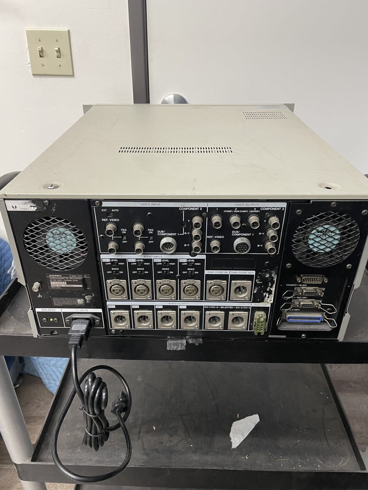 Ampex Betacam SP CVR-70 Studio Editor Video Cassette Recorder - ERROR 96