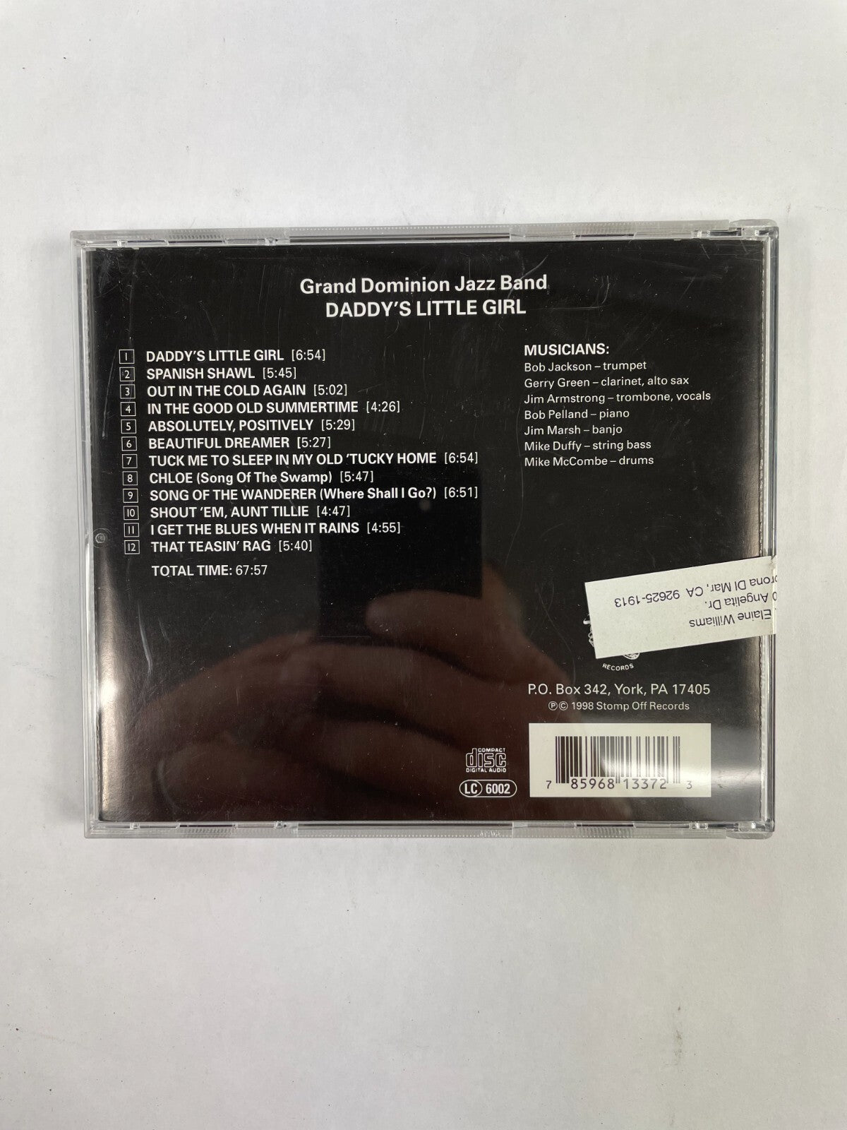 Daddy's Little Girl The Grand Dominion Jazz Band Spanish Shawl Out In The CD#72