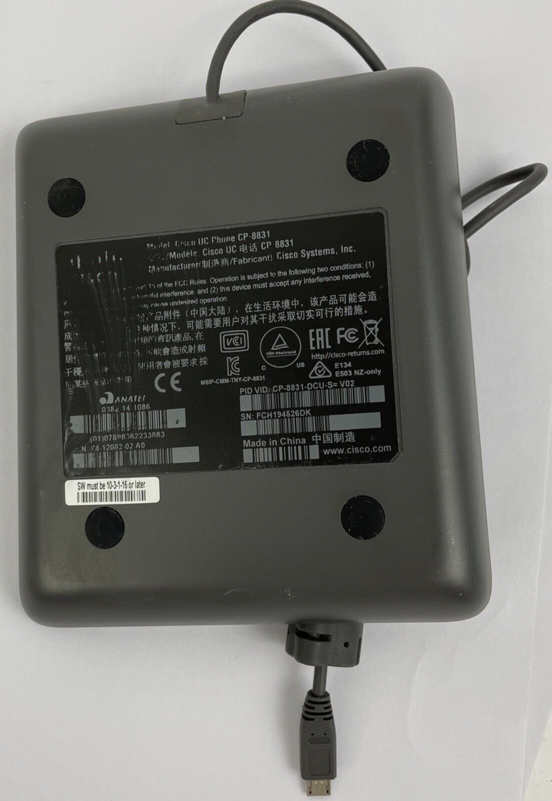 Cisco Micro - USB Keypad CP-8831-DCU-S for IP Conference Phone - LOOK