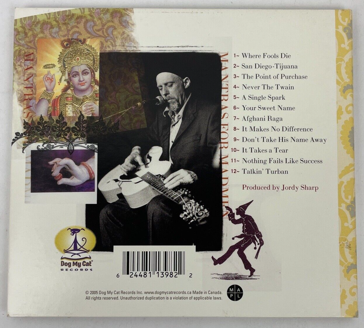 Mantras for Madmen by Harry Manx (Digital Audio CD, 2010, Dog My Cat Records) M
