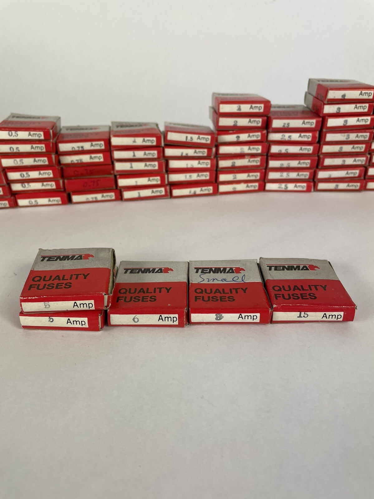Huge Lot of 57 packs Tenma Quality Fuses 0.25 0.5 0.75 1 1.5 2 2.5 3 4 5 6 8 amp