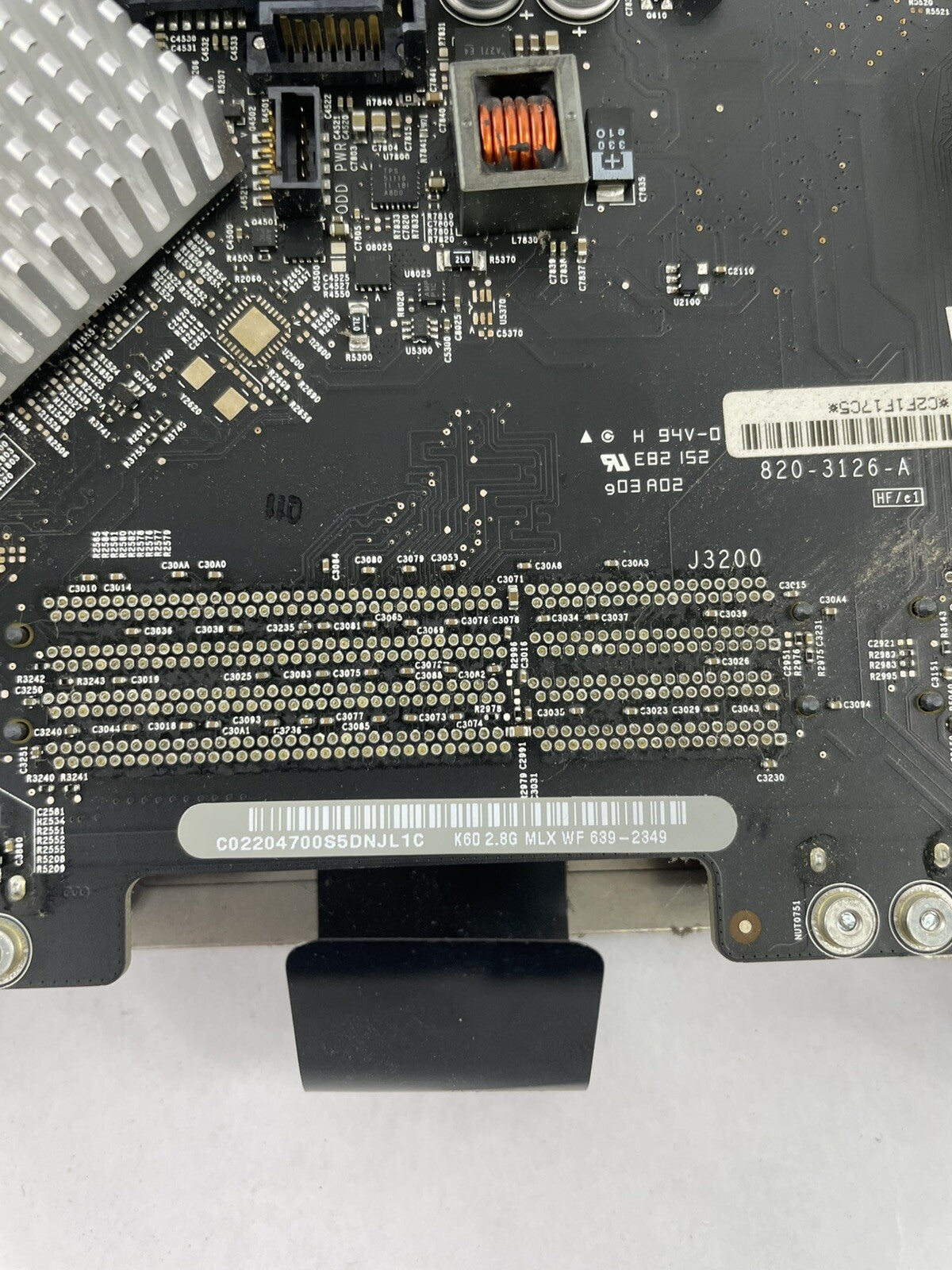 iMac 21.5" A1311 Logic Board 2.8 GHz Core i7 (I7-2600S) CPU EMC 2428 Mid 2011