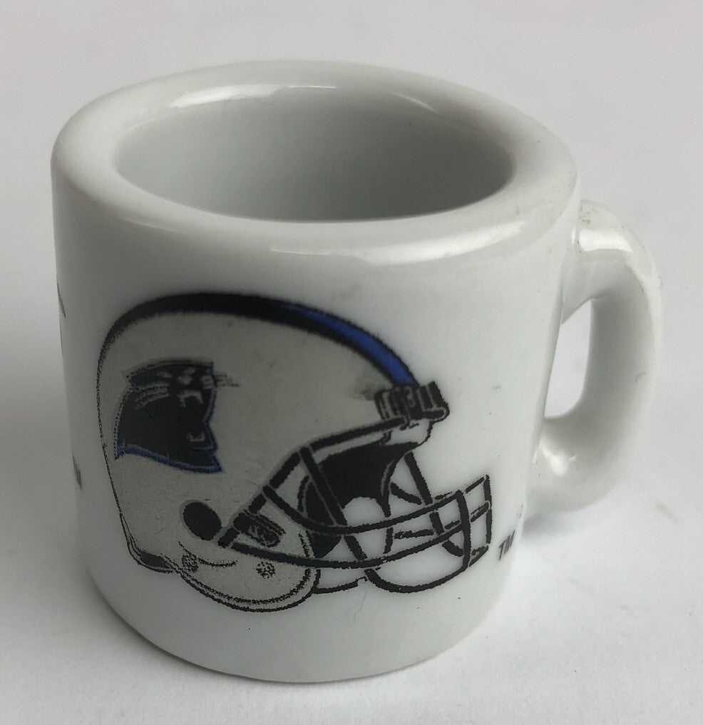Vintage NFL Mini Coffee Cup Mug Carolina Panthers 1.25" Collectible Miniature