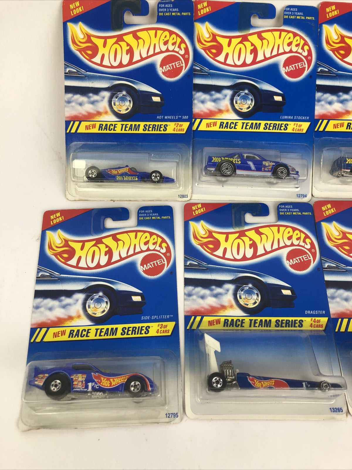 2 x Hot Wheels Race Team Series COMPLETE SET Lumina Side-Splitter Dragster 500