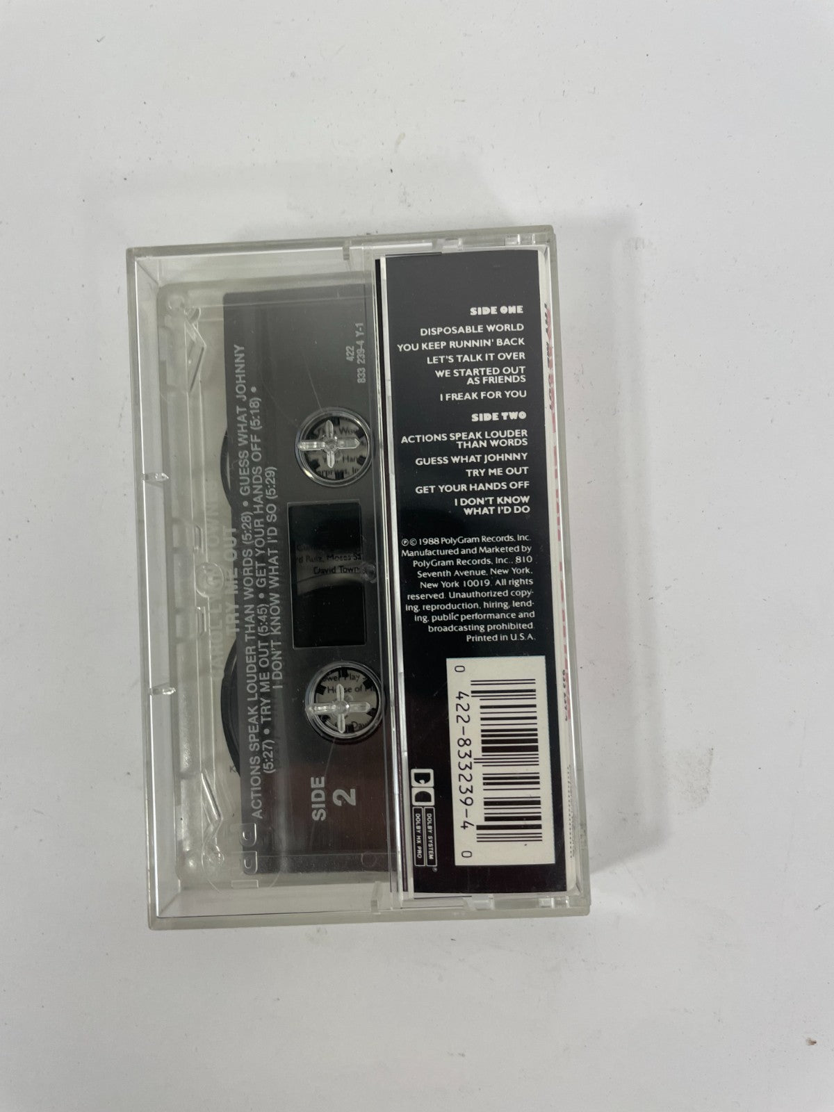 Carol Lynn Townes Disposable World You Keep Running Back Try Me Out #Cassette