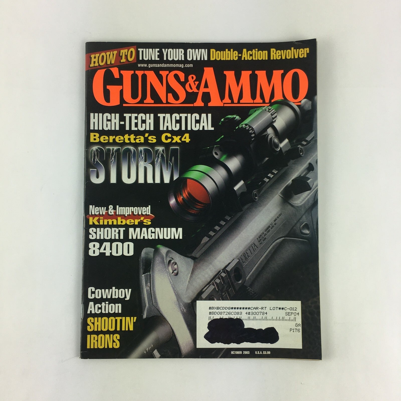 October 2003 Guns & Ammo Magazine Kimber's Short Magnum 8400 Bertta's Cx4 SM8400