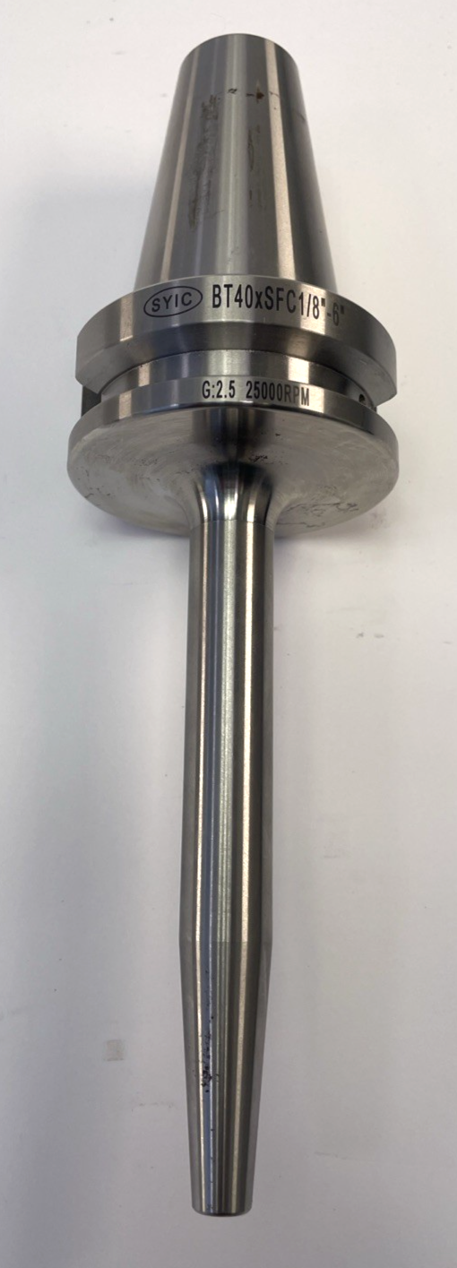 Techniks BT40 Shrink Fit Chuck Tool Holder 1/8" x 6" 25K RPM CNC Extended Reach