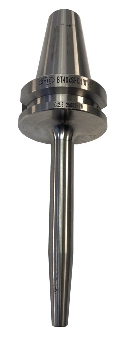 Techniks BT40 Shrink Fit Chuck Tool Holder 1/8" x 6" 25K RPM CNC Extended Reach