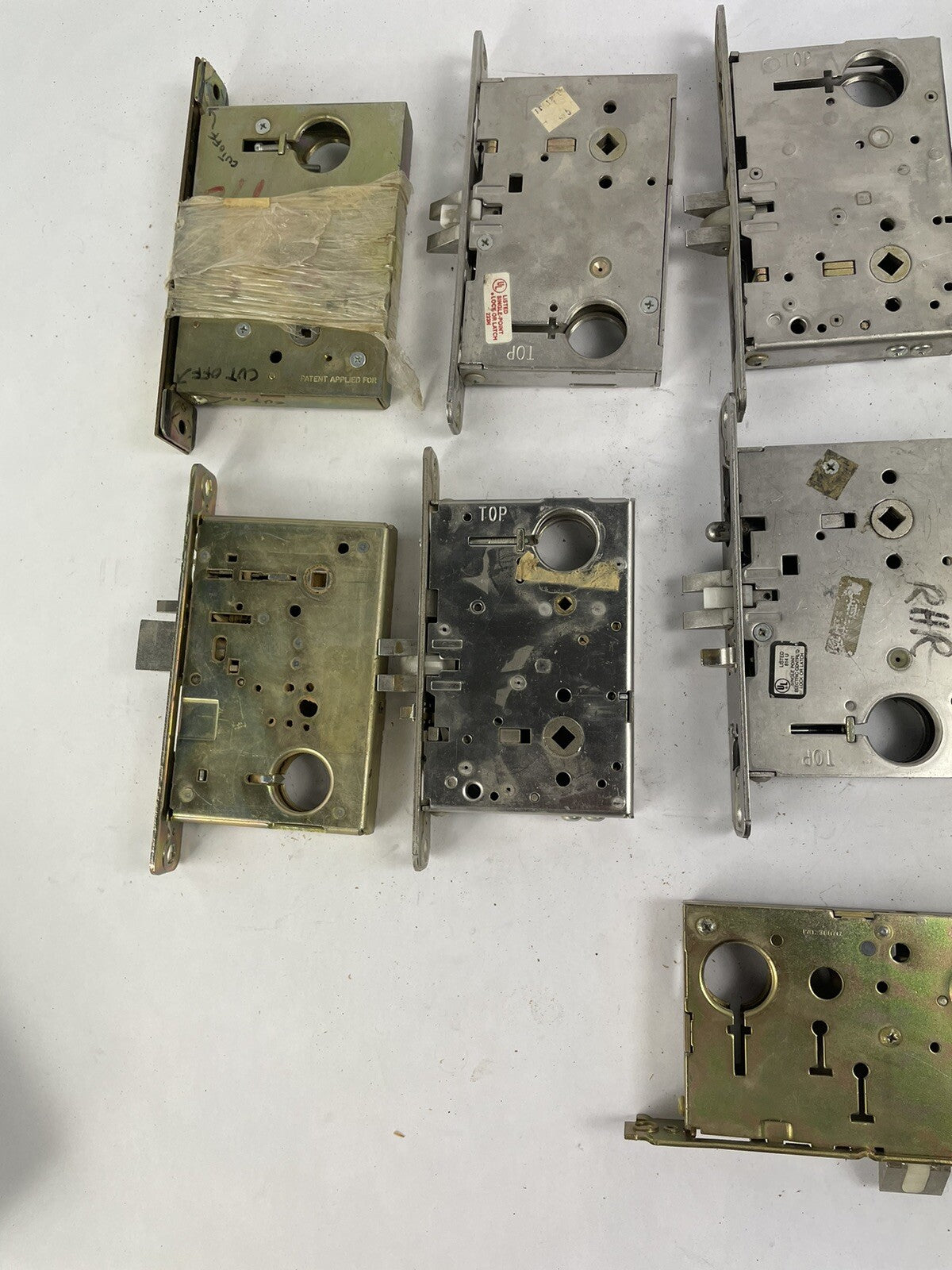 LOT of 13: Assorted Mortise passage lock body. Body only