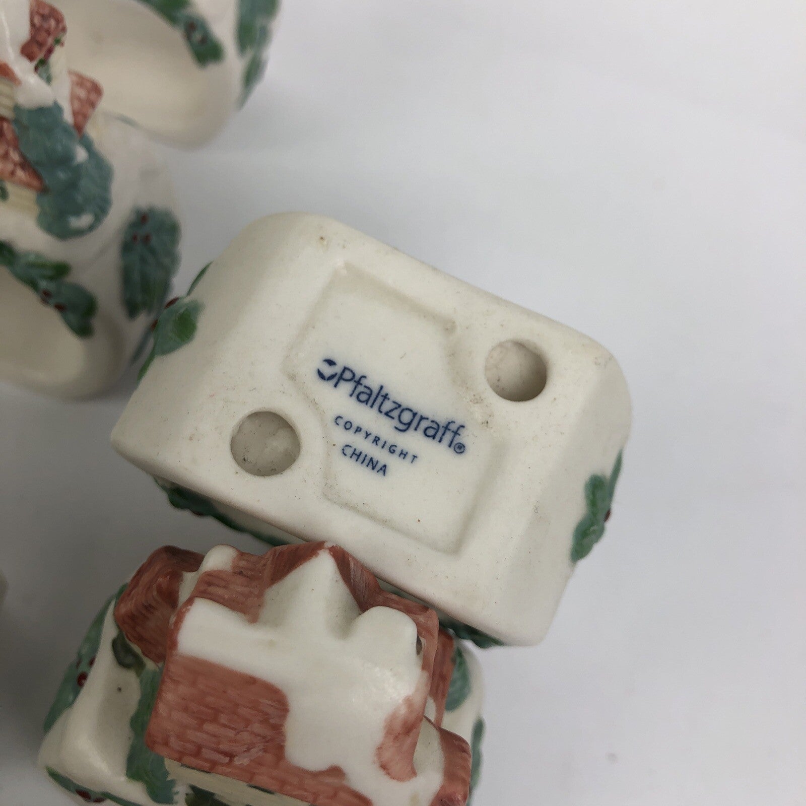PFALTZGRAFF Holiday Season Set of 8 Napkin / Serviette Rings Christmas Winter
