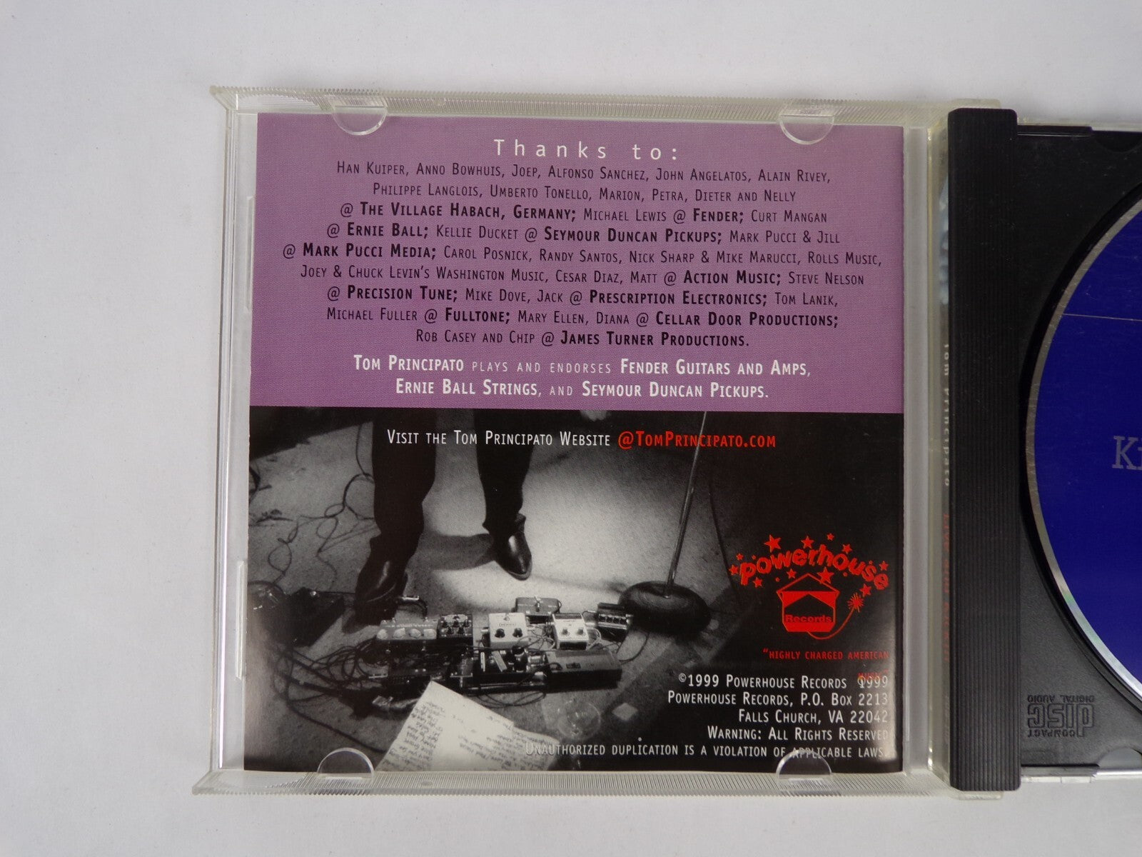 Tom Principate Live And Kickin' CD #9