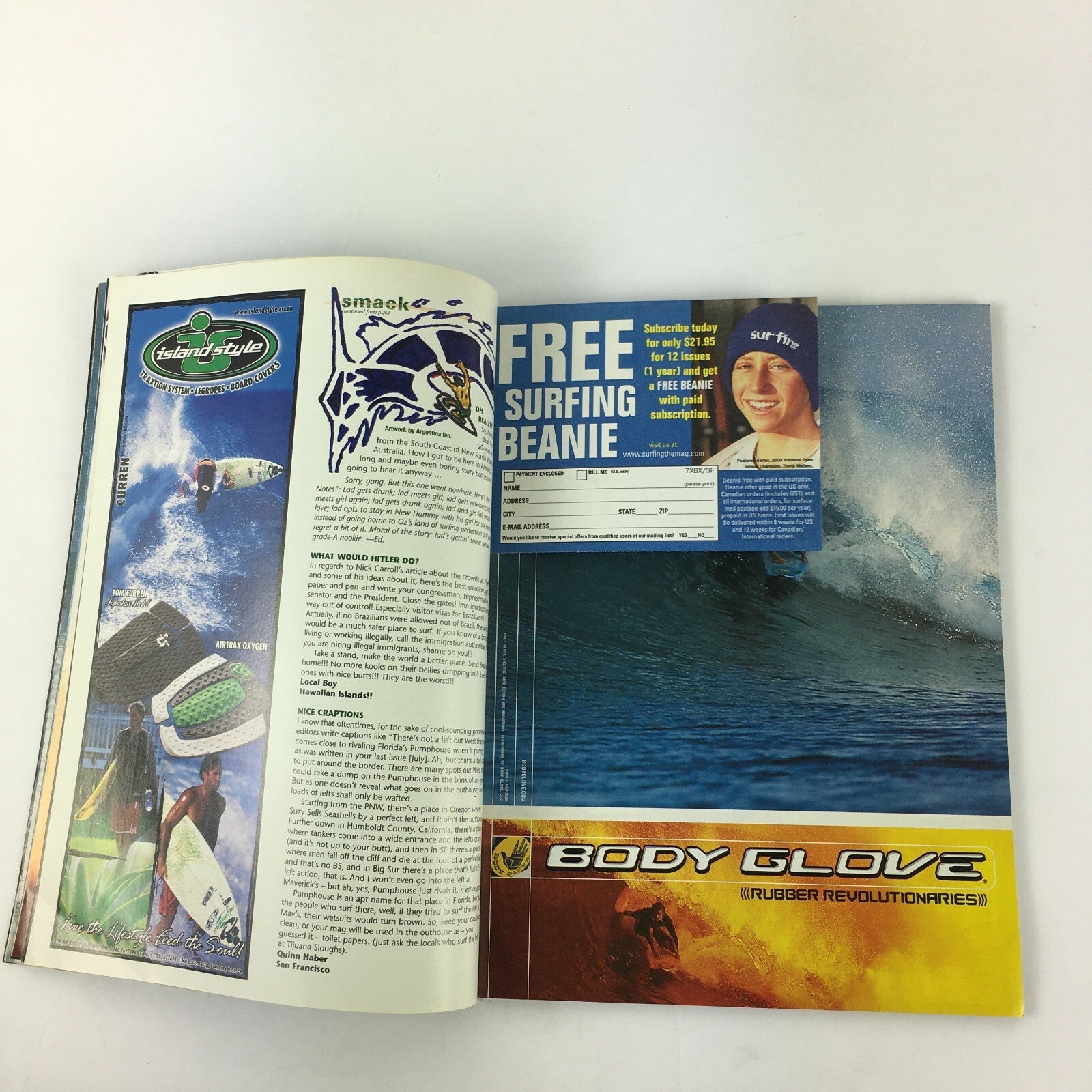 October 2001 Surfing Magazine Say, Aaaaahhhh. Teahupo'o Opens Wide