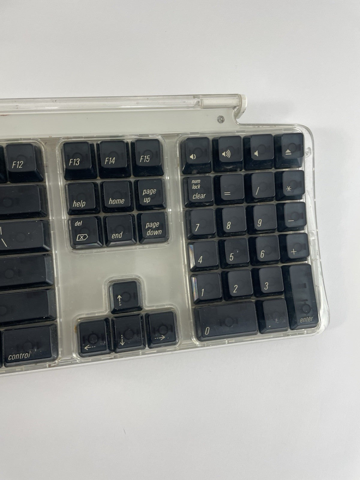 Vintage Apple PRO Keyboard Computer iMac Macintosh M7803 Silver/Clear/Black Keys