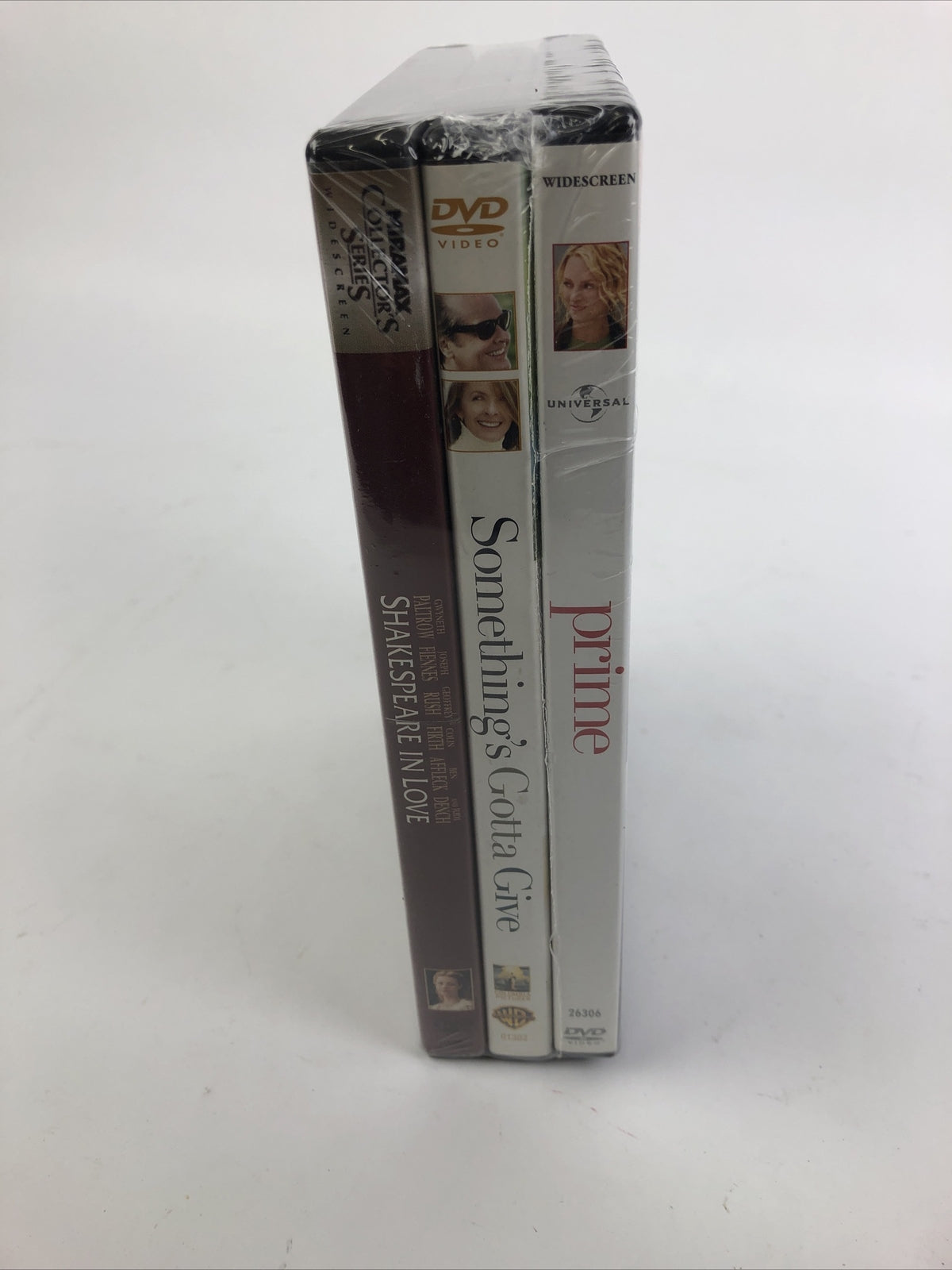 3 x Rom-Com Romantic Comedy Movies DVD Somethings Gotta Give, Prime, Shakespeare