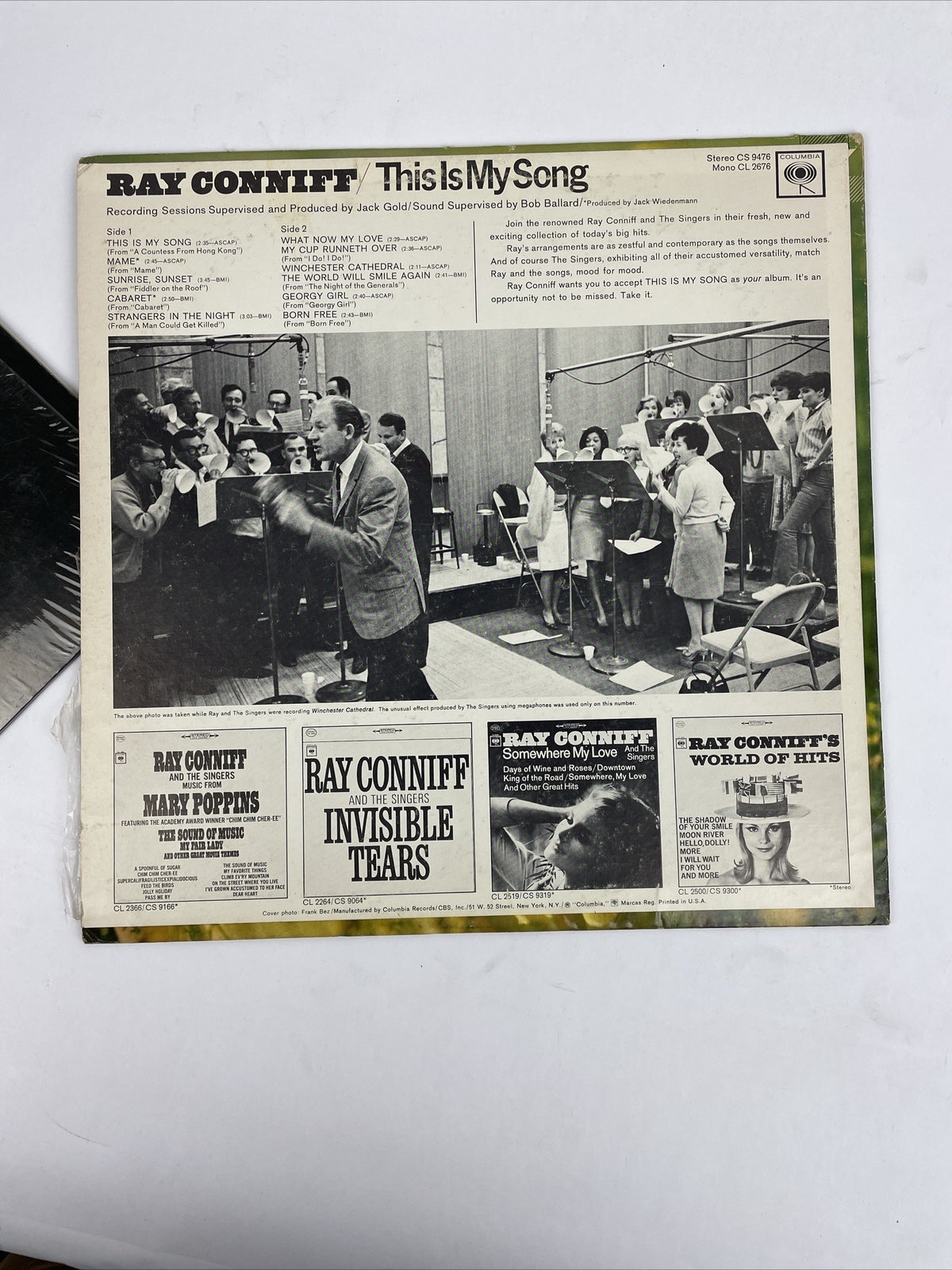2 x Ray Conniff And The Singers LP's " Jean " + " This is my Song " Colombia LP