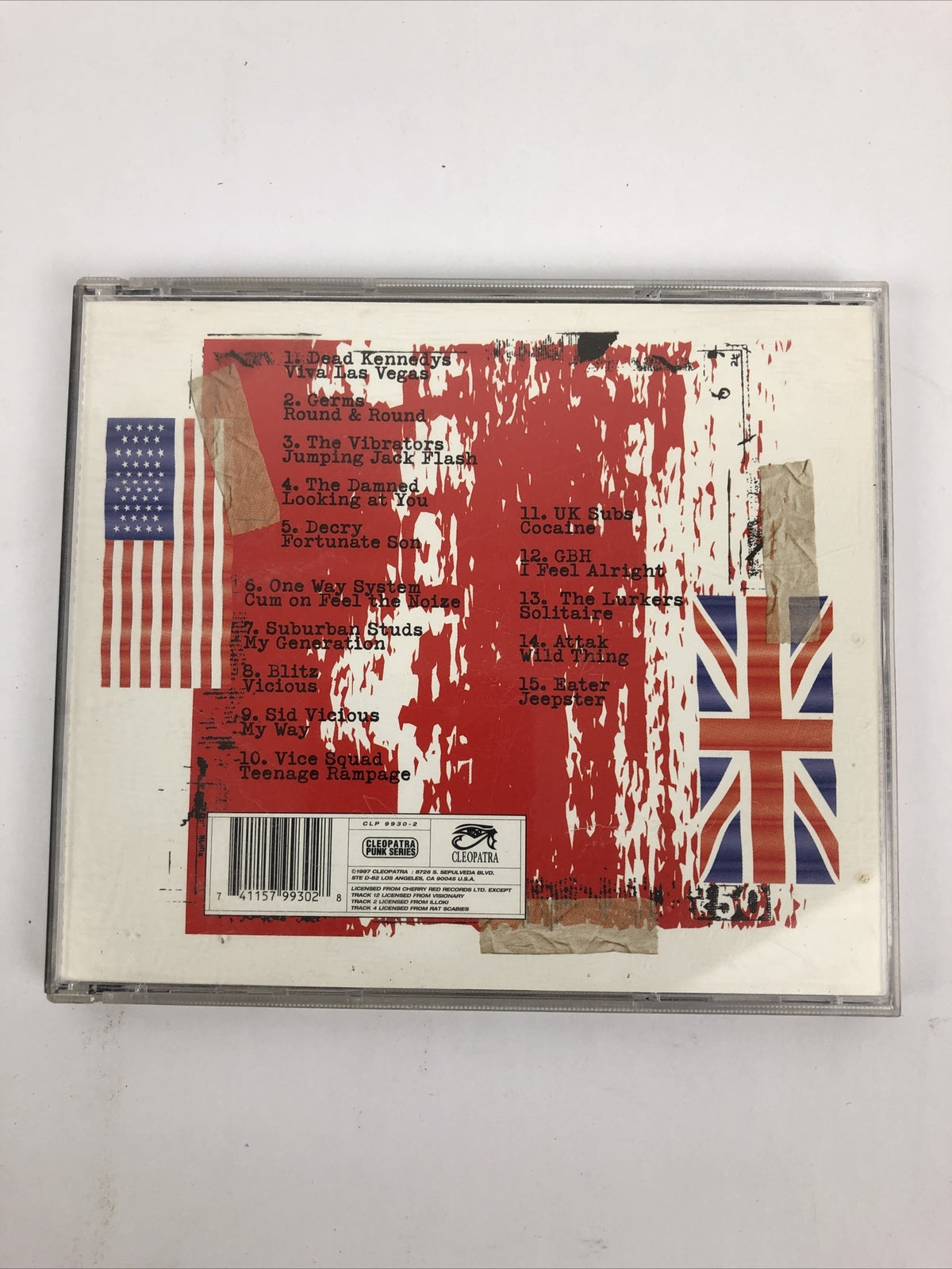 Cleopatra Punk Series "Punk Undercover" Mixed CD Dead Kennedy's GBH UK Subs +++